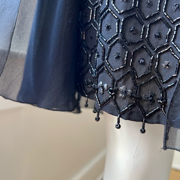 Vintage Valentino Night Silk & Velvet Hand Beaded Dress - Picture 10 of 15